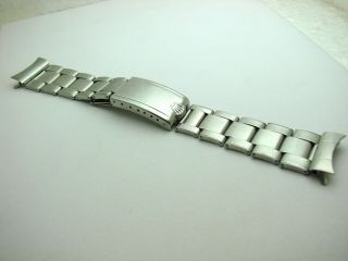 Vintage Rolex 20 Mm S/s Oyster Riveted Band Bracelet 7206/80 Year 1/69