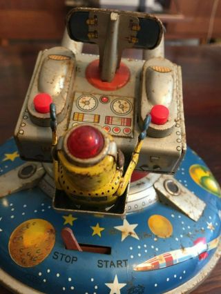 ASC Flying Space Saucer RARE Tin Toy 12