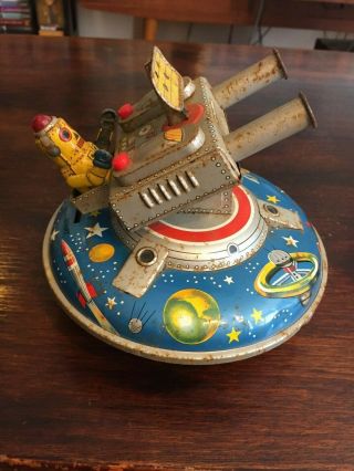 ASC Flying Space Saucer RARE Tin Toy 3