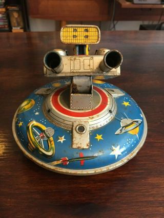 ASC Flying Space Saucer RARE Tin Toy 4