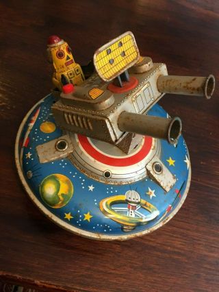 ASC Flying Space Saucer RARE Tin Toy 8