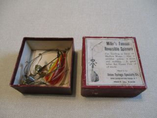 Early Millers Reversible Spinner In Correct Maroon Picture Box W/ Paper