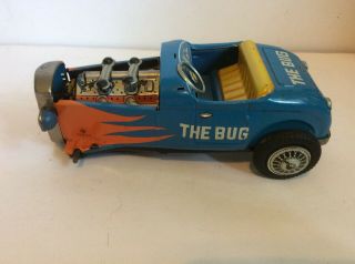 Vintage T.  N The Bug Tin Japan Car,  Front Friction Toy Vehicle