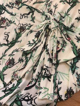 Vintage RARE 1940s Novelty Print Dress Salvador Dali For Wesley Simpson Textile 3