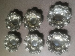 (6) Vintage Reed And Barton Francis I Sterling Silver Nut Dish X569; Set Of 6