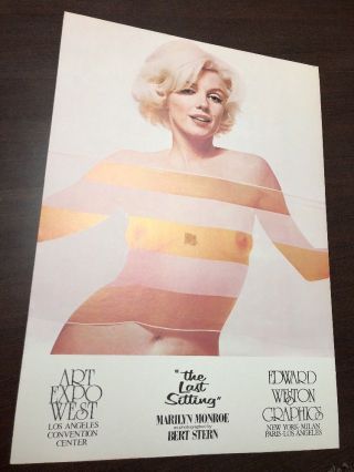 The Last Sitting Marilyn Monroe Art Expo West Edward Weston Vintage Poster