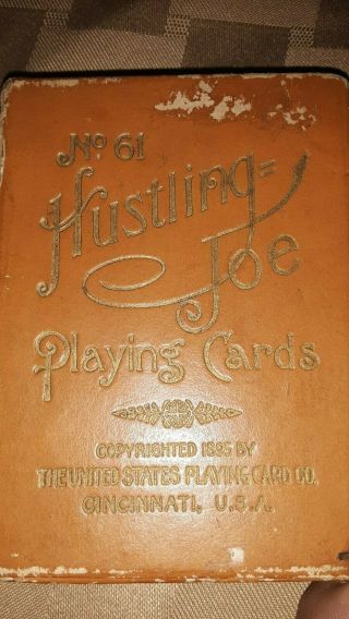 Antique Hustling Joe No.  61 Playing Cards Vintage 1895