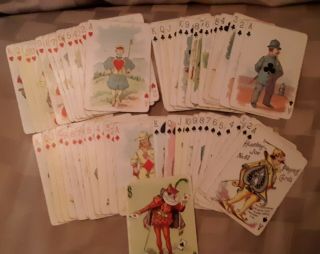 Antique Hustling Joe No.  61 Playing Cards Vintage 1895 3