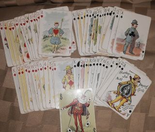 Antique Hustling Joe No.  61 Playing Cards Vintage 1895 4
