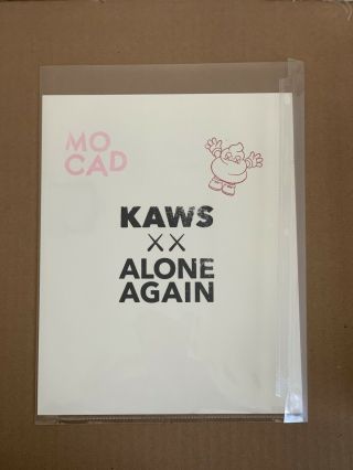 2019 KAWS MOCAD Detroit Museum Screen Print Rare AP Signed Blame Game 2