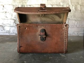 Vintage WWII US Military Leather Ammo Pouch S.  F.  Co 6 - 42 1942 BAR Ammunition 3