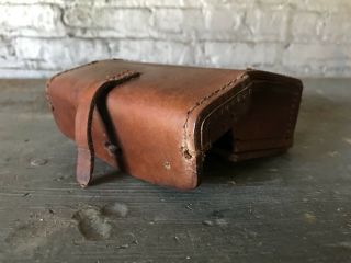 Vintage WWII US Military Leather Ammo Pouch S.  F.  Co 6 - 42 1942 BAR Ammunition 6