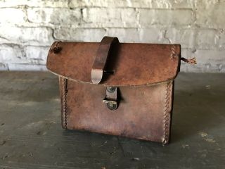 Vintage WWII US Military Leather Ammo Pouch S.  F.  Co 6 - 42 1942 BAR Ammunition 8