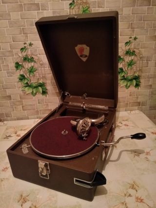 Vintage Ussr Gramophone Phonograph Portable Record Player Plant " Molot " - 1940 " S