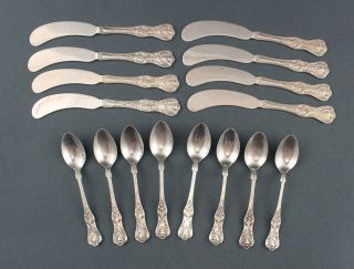 56pc Antique Dominick & Haff Sterling Silver King Pattern Service for 8 Flatware 11