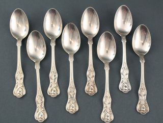 56pc Antique Dominick & Haff Sterling Silver King Pattern Service for 8 Flatware 9