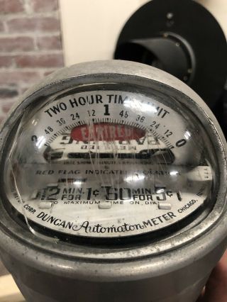 Duncan Automaton RARE Dome Penny Parking Meter - Functional 1930’s Art Deco 8