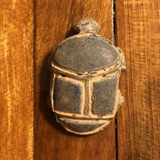 Ancient Egyptian Style Fieance Clay Or Stone Scarab Bead Kingdom 1600bc Type