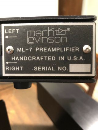 Mark Levinson ML - 7A vintage phono Preamp 11
