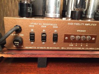 BELL 2200C Vintage Audio Vacuum Tube Amplifier 8