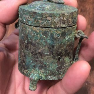 Ancient Greek Style Bronze Brass Vase Oil Wine Jug 1750 - 1500 BC Type READ 4