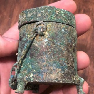 Ancient Greek Style Bronze Brass Vase Oil Wine Jug 1750 - 1500 BC Type READ 5