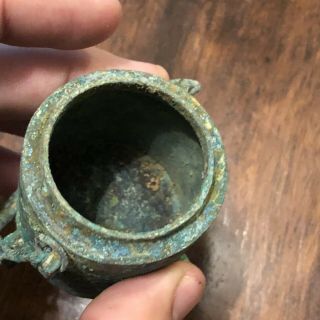 Ancient Greek Style Bronze Brass Vase Oil Wine Jug 1750 - 1500 BC Type READ 7