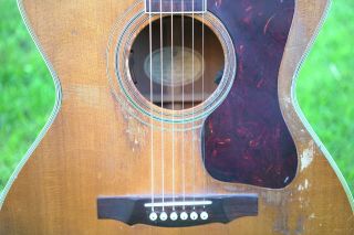 Rare Vintage 1970 Guild F - 47 Acoustic Guitar - Natural - MOJO - W/case 3