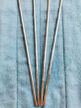 Authentic Tiffany Sterling Silver Leaf Shaped Ice Tea Julep Spoon/Straws 7
