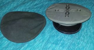 Ww2 Usmc Visor Cap & Visor Cap Cover Enlisted Marine Corp.  Hat Wwii World War 2