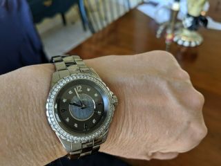 Chanel j 12 watch CHROMATIC CERAMIC with Factory Bezel Diamonds Authentic Rare 4