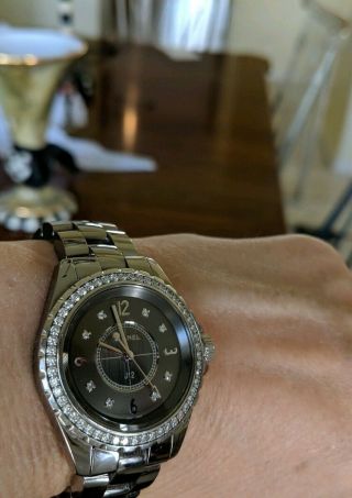 Chanel j 12 watch CHROMATIC CERAMIC with Factory Bezel Diamonds Authentic Rare 5