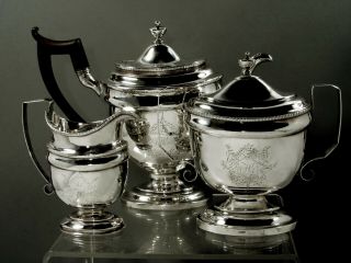 George W Riggs Silver Tea Set C1810 Federal Style