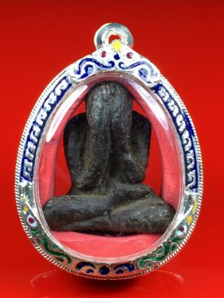 Thai Buddha Amulet Statue Phra Pidta Lp Kron Wat Bangsae Malaysian Powerful
