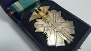 Ww2 Japan Military Order Of The Golden Kite 7th Class Award Medal Lacquer Cased