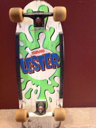 Vintage 1983 Sims Lester Kasai Rare Skateboard Deck Nos