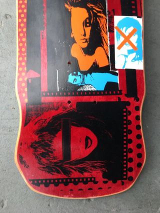 Very Rare Vintage 1986 Town & Country Johnee Kop Faces Collage NOS Skateboard 7