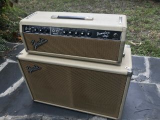 Rare/original Early Serial Number 1963 Fender Blonde Tremolux Amplifier Head/cab