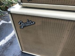 Rare/Original Early Serial number 1963 Fender Blonde Tremolux amplifier head/cab 4