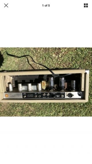 Rare/Original Early Serial number 1963 Fender Blonde Tremolux amplifier head/cab 6