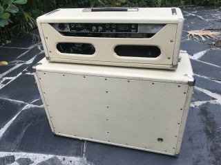 Rare/Original Early Serial number 1963 Fender Blonde Tremolux amplifier head/cab 7