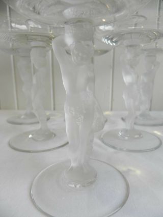 Bayel,  France - set of 8 - Vintage Champagne Glasses - BACCHUS - by Bayel Glass Co 4