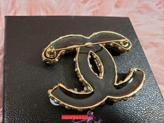 2012 12A CHANEL A45189 ANTIQUE GOLD TEXTURED LARGE CC BROOCH 11