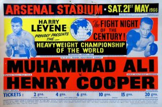 Muhammad Ali Vs.  Henry Cooper (2) / Onsite Vintage Boxing Fight Poster