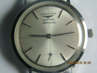 Vintage Men ' s Longines Admiral Automatic watch for parts/repair 410 2