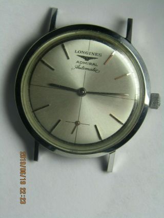 Vintage Men ' s Longines Admiral Automatic watch for parts/repair 410 5