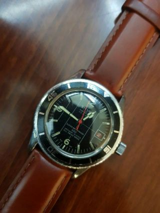 Vintage Sicura " Breitling " Diver 400 Vacuum Mechanica Man 