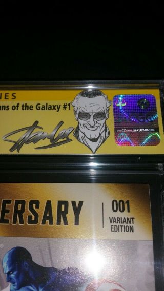 GUARDIANS OF THE GALAXY 1 100TH ANNIVERSARY CGC SS 9.  8 STAN LEE GREG HORN RARE 8