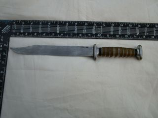 Vintage Trench Art Knife With Clear Lucite Handle