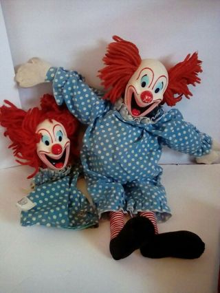 Vintage Bozo The Clown Dolls Mattel 1963 No Longer Talks Pull String